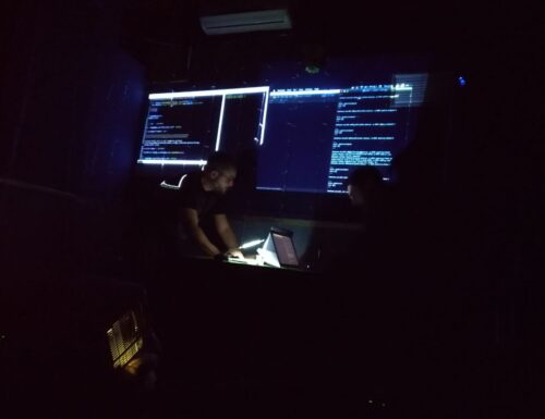 LiveCoding by RudeCode /w visuals by b00leant